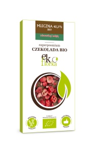 Czekolada mleczna z żurawiną i miętą BIO 85 g