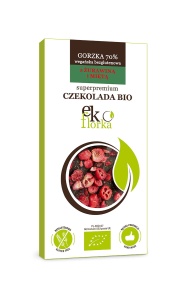Czekolada gorzka z żurawiną i miętą BIO