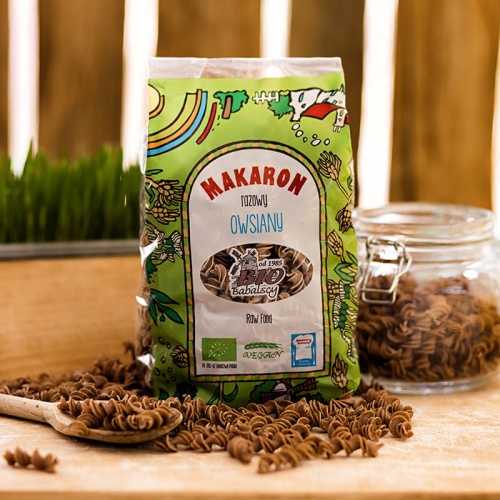 Makaron razowy owsiany świderki BIO 400g
